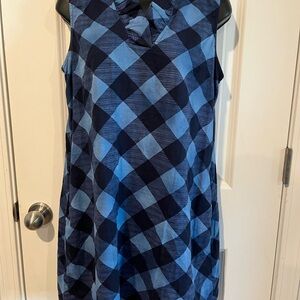 crown & ivy Blue Gingham Sleeveless Dress